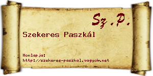 Szekeres Paszkál névjegykártya